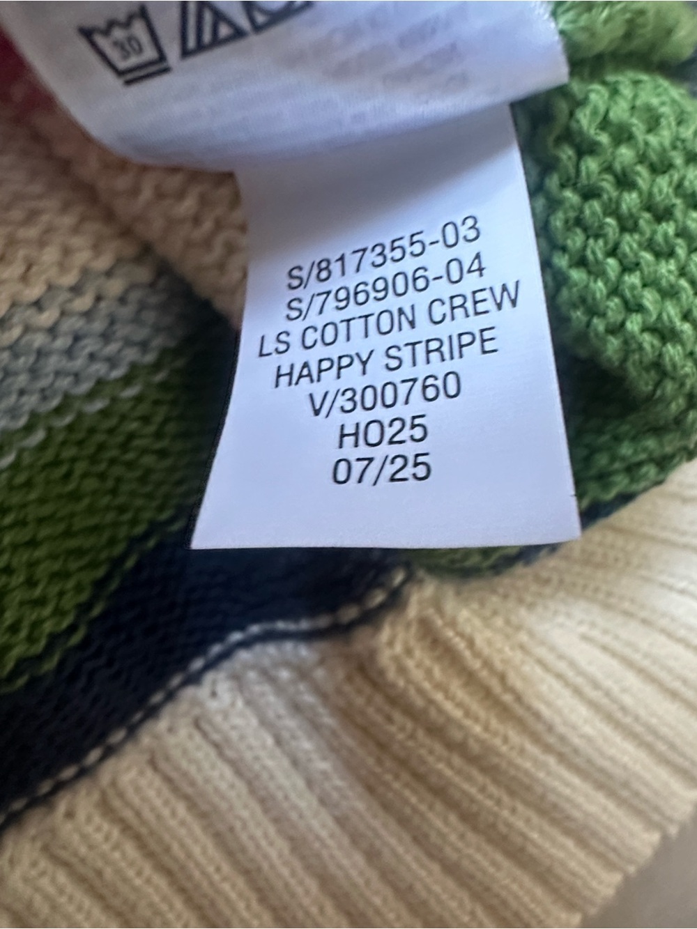 GAP Multicolor Striped Crewneck Sweater - Pink, Red, Blue, Green, Cream - Picture 4 of 8